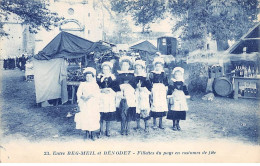 Entre BEG MEIL Et BENODET - Fillettes Du Pays En Costumes De Fête - Très Bon état - Otros & Sin Clasificación