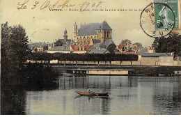 VERNON - Notre Dame, Vue De La Rive Droite De La Seine - Très Bon état - Vernon