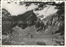 11638999 Seealpsee Mit Altmann Und Saentis Berggasthaus Forelle Seealpsee - Altri & Non Classificati