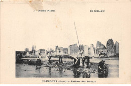 Guerre 1914 1915 - HAUCOURT - Toilette Des Soldats - Très Bon état - Otros & Sin Clasificación