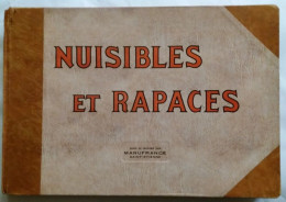 C1 MANUFRANCE - NUISIBLES ET RAPACES Relie 43 PLANCHES COULEURS 1951 Port Inclus France - Chasse/Pêche