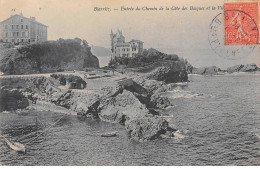 BIARRITZ - Entrée Du Chemin De La Côte Des Basques Et La Villa Belza - Très Bon état - Biarritz