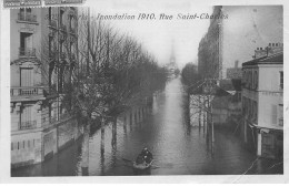 PARIS - Inondation 1910 - Rue Saint Charles - état - La Crecida Del Sena De 1910