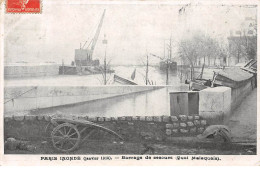 PARIS - Inondé 1910 - Barrage De Secours - Quai Malaquais - Très Bon état - La Crecida Del Sena De 1910