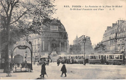 PARIS - La Fontaine De La Place Saint Michel - état - Other & Unclassified