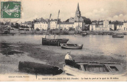 SAINT GILLES CROIX DE VIE - Le Fond Du Port Et Le Quai De Saint Gilles - Très Bon état - Saint Gilles Croix De Vie