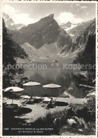 11638903 Seealpsee Gasthaus Forelle Seeterrasse Mit Rossmad Und Saentis Seealpse - Altri & Non Classificati