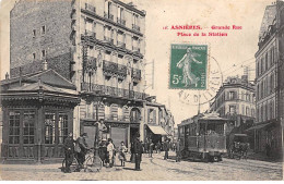 ASNIERES - Grande Rue - Place De La Station - état - Asnieres Sur Seine