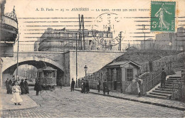 ASNIERES - La Gare Entre Les Deux Voutes - Très Bon état - Asnieres Sur Seine