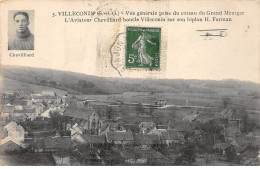 VILLECONIN - Vue Générale Prise Du Côteau Du Grand Meurger - L'Aviateur Chevillard - état - Other & Unclassified
