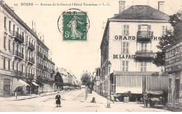 BOURG - Avenue De La Gare Et L'Hôtel Terminus - Très Bon état - Otros & Sin Clasificación