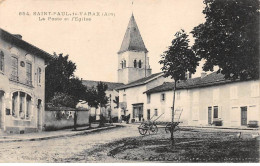 SAINT PAUL DE VARAX - La Poste Et L'Eglise - état - Non Classificati