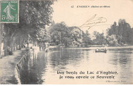 ENGHIEN - Des Bords Du Lac D'Enghien, Je Vous Envoie Ce Souvenir - Très Bon état - Andere & Zonder Classificatie