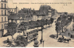 VINCENNES - Rue De Fontenay Prise De La Rue De L'Hôtel De Ville - état - Vincennes