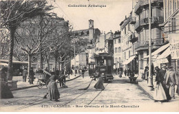 CANNES - Rue Centrale Et Le Mont Chevalier - Très Bon état - Cannes