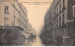 PUTEAUX - Inondations De Janvier 1910 - Rue De La République - Très Bon état - Puteaux