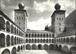 11638847 Brig Stockalperschloss Hof Mit Arkadenlauben Und Tuermen Brig - Autres & Non Classés