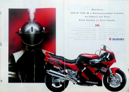 Publicité Papier  MOTO SUZUKI GSX-R 1100 Juin 1993 MRFL - Advertising