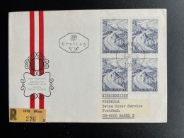 AUSTRIA 1971 REGISTERED FDC OPENING BRENNER HIGHWAY VIENNA WIEN TO BASEL 08-10-1971 OOSTENRIJK OSTERREICH EINSCHREIBEN - FDC