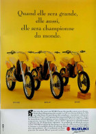 Publicité Papier  MOTO SUZUKI RM Novembre 1990 MRFL - Advertising