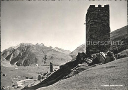 11638654 Hospental Ruine Und Kirchturm Hospental - Altri & Non Classificati