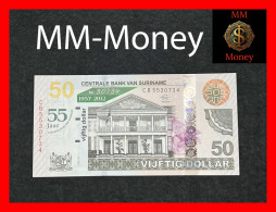 SURINAME  50 $  1.4.2012   P. 167 *commemorative 55 Years Central Bank*   Certificated In Folder     UNC - Suriname