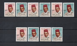MAROC N°  598 + 599  CINQ EXEMPLAIRES   NEUFS SANS CHARNIERE  COTE 50.00€    ROI SURCHARGE INONDATION - Morocco (1956-...)