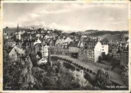 11638567 Herisau AR Ortsansicht Mit Kirche Saentismassiv Appenzeller Alpen Heris - Other & Unclassified