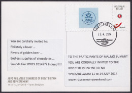 Belgium 2014, YPRES Invitation, RPSL Nice Card - Other & Unclassified