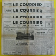 4 N° Journal Le Courrier De L'Ouest De Février-mars 1946 Nuremberg Peron Ouest-Eclair Luchaire Bucard Dachau Petiot - Otros & Sin Clasificación