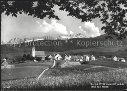 11638532 Stein AR Ortsansicht Mit Kirche Kurort Blick Zum Saentis Appenzeller Al - Other & Unclassified