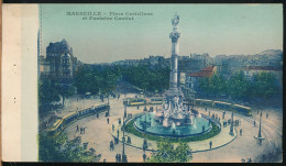 °°° 30928 - FRANCE - 13 - MARSEILLE - PLACE CASTELLANE ET FONTAINE CANTINI - 1931 With Stamps °°° - The Canebière, City Centre