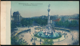 °°° 30928 - FRANCE - 13 - MARSEILLE - PLACE CASTELLANE ET FONTAINE CANTINI - 1931 With Stamps °°° - Canebière, Centro Città