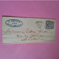 N°77 15 C. Gris (II) Sur Lettre De Dreux Pour Chartres 31-08-1878 - 1876-1898 Sage (Tipo II)