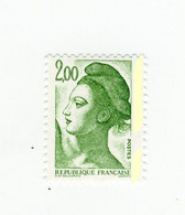 Liberté 2fr Vert YT 2484 Avec Phospho à Cheval. Superbe, Voir Le Scan. Cote Maury N° 2488a : 15 €. - Unused Stamps