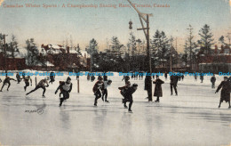 R044708 Canadian Winter Sports. A Championship Skating Race. Toronto. Canada. Va - Monde