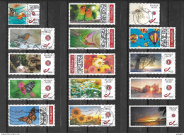 Groot Lot Duo-stamps° (3 Scans/45 Ex.)) - Autres & Non Classés