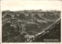 11638254 Schwaegalp AR Panorama Blick Vom Saentisgipfel Auf Churfirsten Und Glar - Other & Unclassified