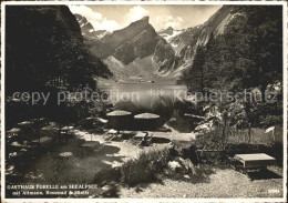 11638252 Seealpsee Gasthaus Forelle Mit Altmann Rossmad Saentis Bergsee Appenzel - Other & Unclassified