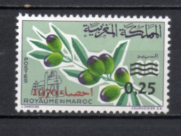 MAROC N°  604    NEUF SANS CHARNIERE  COTE  0.70€    FLEUR FLORE SURCHARGE RECENSEMENT - Maroc (1956-...)