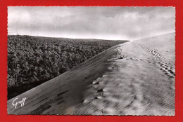 (RECTO / VERSO)  ARCACHON EN 1952 - LE BASSIN - LA GRANDE DUNE ET LES PINS DU PYLA - Ed. GREFF - FORMAT CPA - Arcachon