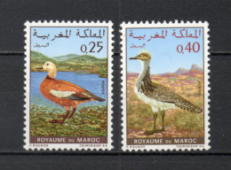 MAROC N°  606 + 607     NEUFS SANS CHARNIERE  COTE 4.00€    OISEAUX ANIMAUX FAUNE - Maroc (1956-...)