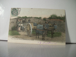 7F 5747 CPA 1907 - 40 ATTELAGE LANDAIS TRANSPORTANT LA RESINE - ANIMATION - Attelages