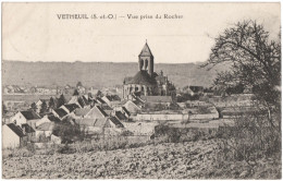 CPA DE VETHEUIL  (VAL D' OISE)  VUE PRISE DU ROCHER - Vetheuil