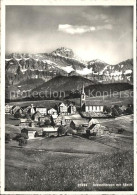 11638107 Schwellbrunn Ortsansicht Mit Kirche Mit Saentis Appenzeller Alpen Schwe - Other & Unclassified