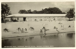 Cayman Islands B.W.I., GRAND CAYMAN, Pageant Beach Hotel, Swimming Pool, RPPC - Kaaimaneilanden