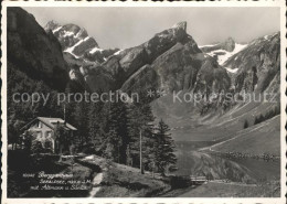 11638102 Wasserauen Berggasthaus Seealpsee Mit Altmann Und Saentis Appenzeller A - Altri & Non Classificati