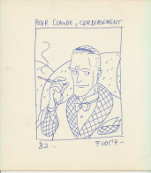 B.D.   DESSINS ORIGINAUX DE 2 ILLUSTRATEURS    " FLOC'H   ET  ANNIE GOETZINGER  ".         1982. - Unclassified