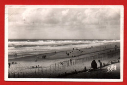 (RECTO / VERSO) LACANAU OCEAN EN 1950 - LA PLAGE - CONTRE JOUR - Ed. RENAUD & BUZAUD - DELBOY - FORMAT CPA - Other & Unclassified