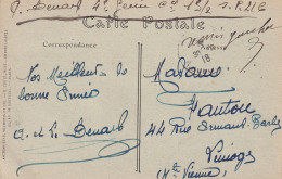 Paris Mention "remis Au Guichet" 4eme Génie SP 216 Pour Authentification Franchise FM En 1918 - 1. Weltkrieg 1914-1918